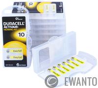 120 pilas para audífonos Duracell Activair tamaño 10 Hearing, 20x6 piezas AID...