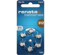 120x Renata Gr. 312 Pilas Audífono 20x6er Ampolla PR41 Braun 100792