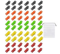 60 pinzas de calcetines de colores con 1 bolsa de almacenamiento, pinzas para calcetines con ganchos, pinzas antideslizantes para la ropa, soportes para calcetines multiusos, pinzas para lavadora y
