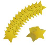 60 recortes de estrella con purpurina de 5.9 pulgadas, estrellas doradas de cartón doble impreso para manualidades, recortes de estrella de papel para escribir, decoraciones de estrellas grandes,