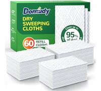 60 repuestos de paños de barrido en seco para Swiffer Sweep + Mop, 4 almohadillas de limpieza para limpiar el cabello, la suciedad, el polvo, los repuestos de paños secos desechables sin perfume para