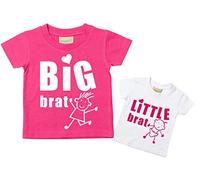 60 Second Makeover Limited Big Camiseta de Brat Poco Brat Set Hermana Accenter Hermanas para bebé Rosa o Morado Nuevo bebé Hermana Regalo Rosa Rosa Talla:Little 7-8 Years Big 9-11 Years