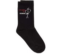 60 Second Makeover Limited Calcetines negros para hombre con texto en inglés I'd Rather Be Rowing, Día del Padre, papá, marido, novio, tío y abuelo, regalo, Negro, Taille unique