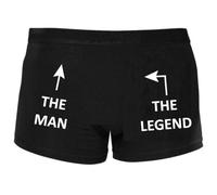 60 Second Makeover Limited Calzoncillos tipo bóxer The Man The Legend para hombre, color negro, Negro, M