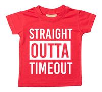 60 Second Makeover Limited Camiseta infantil, diseño con texto «Straight Outta Timeout», disponible en tallas de 0 - 6 meses a 14 - 15 años Rojo rosso 5-6 Años