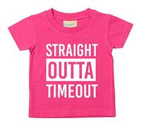 60 Second Makeover Limited Camiseta infantil, diseño con texto «Straight Outta Timeout», disponible en tallas de 0 - 6 meses a 14 - 15 años Rosa rosa 0-6 meses
