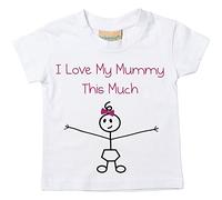 60 Second Makeover Limited Camiseta para niñas con texto en inglés "I Love My Mummy This Much", disponible en tallas de 0 a 6 meses a 14 a 15 años