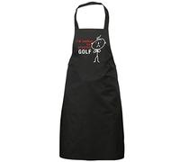 60 Second Makeover Limited - Delantal de golf para hombre, con texto en inglés "I'd Rather Be Play", regalos para hombres, delantales para cocinar, barbacoa, regalos para golfistas, accesorios de golf