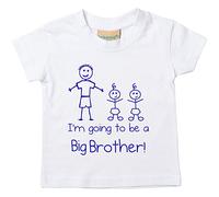 60 Second Makeover Limited I'm Going to Be A Big Brother Twins Camiseta Blanca para bebé niño pequeño disponible en tamaños de 0 a 6 meses nuevo bebé hermano G