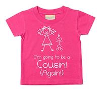 60 Second Makeover Limited I'm Going to Be A Cousin Again - Camiseta para bebé (tallas 0-6 meses a 14-15 años), color rosa