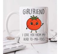 60 Second Makeover Limited Mug Girlfriend I Love You from My Head to-ma-Toes - Taza con diseño de tomate, regalo único, regalo para un ser querido
