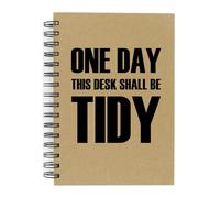60 Second Makeover Limited One Day This Desk Will Be Tidy. Cuaderno de papel kraft A5 con forro