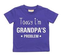 60 Second Makeover Limited Today I'm Grandpa'S Camiseta del Problema Bebé Niño Niños Disponible en Tallas 0-6 Months to 14-15 Años Morado, 18-24 Months