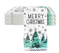60 servilletas de bayas de Navidad y cardenales, toallas de mano desechables de Feliz Navidad, servilletas de cena para invierno, vacaciones, suministros de fiesta de Navidad