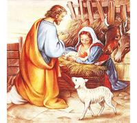 60 servilletas de papel de Navidad Jesús nace 33 x 33 cm 3 capas, servilletas de calidad de marca, servilletas de almuerzo de Navidad