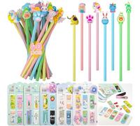 60 Set - 30 Lapices Pétalos de Animales y 30 Marcapáginas Magnéticos, Detalles Cumpleaños Niños | Lapices Regalos Cumpleaños Niños Colegio