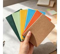 60 Sheets/2 Books Mini A6 Pocket Notebook School Supplies(Random Color) | Cuaderno de dibujo portátil de color sólido, con bolsillo, para estudiantes, escuela, papelería, regalo, 14 x 9 cm