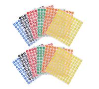 60 Sheets Numbered Stickers 1-100 Self-Adhesive Round Labels Multicolor Coding Label Dots Notebook File Organization Para Oficina