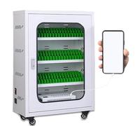 60-Slot Cell Phone Charone Cabinet with USB Ports, Bloqueador de almacenamiento de dispositivos móviles bloqueables para escuelas Oficinas de almacenes de casas de escuelas, 5V2Un sistema de gestión d