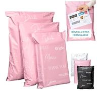 60 Sobres Para Envíos de Ropa con Bolsa Portadocumentos - 3 Tamaños M/L/XL - 100% OPACO/ULTRA RESISTENTE/IMPERMEABLE - Sobres Plastico - Bolsas de Envio Paquetes - Cajas Envios Paquetes - Gracias