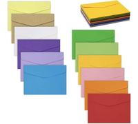 60 sobres pequeños de colores, 12 colores surtidos para tarjetas de felicitación, bodas, suministros de fiesta, cumpleaños, 11,7 x 8,2 cm