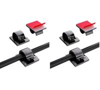 60 soportes para cables, clips para cables exteriores, organizador de cables, clips autoadhesivos, gestión de cables, decoración de ganchos, soporte de alambre para fijación de cables, cadena de luces
