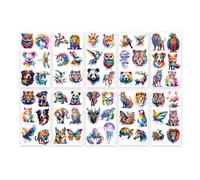 60 Stück Aquarell Tier temporäre Tattoos, süße Körperaufkleber für Kinder, tattoos für kinder, perfekt für Partys und Geschenke, beinhaltet Arm- und Schulterdesigns