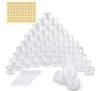60 Stück Döschen, Cremedose Leer Tiegel Mini Cremedöschen mit Schraubverschluss für Nailart Lippenbalsam Creme, 5g 5ml Transparent