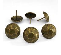 60 tachuelas de tapicería de 25 mm de profundidad x 25 mm de largo, diseño vintage, clavos decorativos de gran tamaño, puerta de granero, persianas de granja (tortuga de latón de 25 mm)