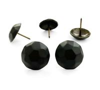 60 tachuelas de tapicería de color negro mate de 1 pulgada de tamaño grande, diseño vintage, clavos decorativos, puerta de granero, alfileres de persiana de granja, 25 mm de diámetro x 25 mm de largo