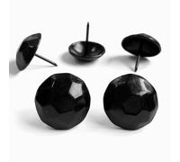 60 Tachuelas de Tapicería Negras de Gran Tamaño, 2,5 cm, Diseño Vintage, Clavos Decorativos, Puerta de Granero, Alfileres para Persianas de Granja, 25 mm de Diámetro x 25 mm de Largo (Tortuga)