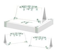 60 tarjetas de mesa para escribir uno mismo, tarjetas de nombre, tarjetas de mesa para cumpleaños, confirmación, comunión, bautizo, etc. (B)