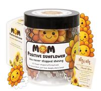 60 tarjetas positivas de girasol, tarjetas de afirmación para mujeres, regalos del día de la madre de hija o hijo, regalos de girasol para mamá, mensajes inspiradores para madres, esposa, abuela