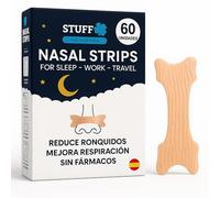 60 Tiras Nasales Antironquidos | Adhesivo Extra Fuerte Sin Fármacos, Alivio de la Congestión Nasal y Mejor Descanso Nocturno | Tiras nasales deportivas para un mejor rendimiento físico