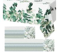 60 Toallas De Papel De Eucalipto, 1 Mantel, Toallas De Papel De Decoración De Mesa, Servilletas De Servicio De Bodas, Servilletas De Eucalipto Para Fiestas