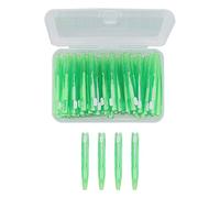 60 Uds Cepillo Interdental Retráctil Práctico Limpiador de Tirantes Finos con de PP para Adultos Niños Cuidado de Ortodoncia, Herramienta de Limpieza de Dientes Bucales (Verde)