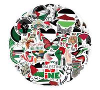 60 unidades/50 calcomanías de graffiti de Palestina con temática de paz en colores de bandera nacional para portátiles, equipaje y tazas