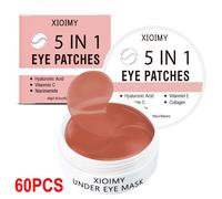 60 unidades de Mascarilla de Ojos Rosa en Uno, Contiene Ácido Hialurónico, E y C, Colágeno y Niacinamida, Hidrata Eficazmente, Da a la Piel, Instantáneamente la Piel de , para Todo Tipo de Piel