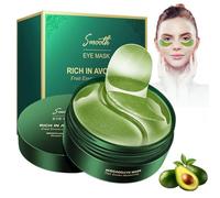 60 unidades de mascarillas para ojos de aguacate con ácido hialurónico - Máscara de ojos de colágeno dorado hidratante contra ojeras, bolsas de los ojos y arrugas - Parches para ojos refrescantes para