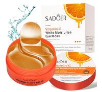 60 unidades de suero de vitamina C para los ojos contra ojeras, bolsas de los ojos, arrugas, hinchazón, almohadillas antiedad para los ojos con ácido hialurónico y ácido hialurónico, almohadillas para