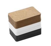 60 unidades (negro/blanco/marrón) tarjetas de papel de estraza en blanco, tarjetas de visita, tarjetas de aprendizaje, tarjetas postales para personalizar la memoria de mensajes