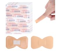 60 Unidades Tiritas para Dedos Adhesivas,Protección Flexible con Diseño Mariposa 4 Capas Transpirables y Sin Látex bloquean el 99% de las bacterias para Uso Diario Deporte y Viajes
