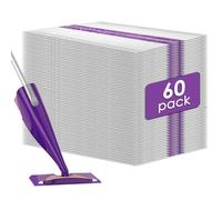 (60 Unidades) WetJet Recambios Desechables Para Fregona Compatibles con Swiffer WetJet, Recambios de Almohadillas Para Fregona Multisuperficie Para Limpieza de Pisos, Paquete de Repuesto de 60 Piezas