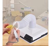 60 W 2 en 1 Aspirador Dental de Mesa, con Ventilador y Tubo Telescópico de Doble Función, Portátil Potente LED, Aspirador de Uñas Arte, Mesa de Uñas Aspiradora para Laboratorio (Center Rim)