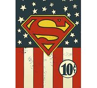 60 x 80 cm DC Comics "Superman de la bandera de 10 " Impresión de lienzo - Canvas Bandera Superman 60x80