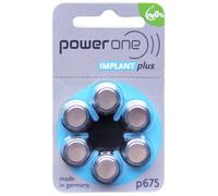 60 X Pilas de Instalaciones Cocleari Powerone Implant Plus p675 Power One