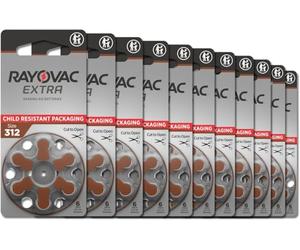 60 x Rayovac Extra 312 Hörgerätebatterien Sparpack