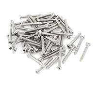 60 X Tono Plateado M2.5 X 20 Mm Perno de Tornillos de Cabeza Redonda de Acero Inoxidable 304
