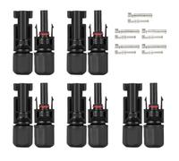 600/400/200/100/10Pcs Panels Connectors Kit, PV Plug 1000V DC 30A, for Photovoltaic MC Cable 2.5/4/6mm²(10pcs(5pairs))