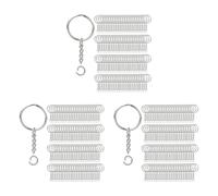 600 anillas para llaveros con cadena plateada y anillas abiertas para manualidades (25 mm)